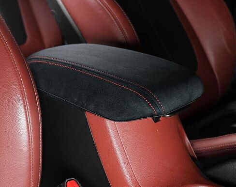 JUIVEEL 1 Piece Memory Foam Car Armrest Cushion Pad Center Console Armrest Cover Cushion Compatible with Hyundai Veloster JS N line 2019-2022 Accessories(Black Covering with Blue Line Stitches) in Saudi Arabia