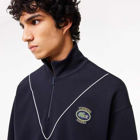 Lacoste Men's Loose Fit High Neck Half Zip Sweatshirt in Saudi Arabia