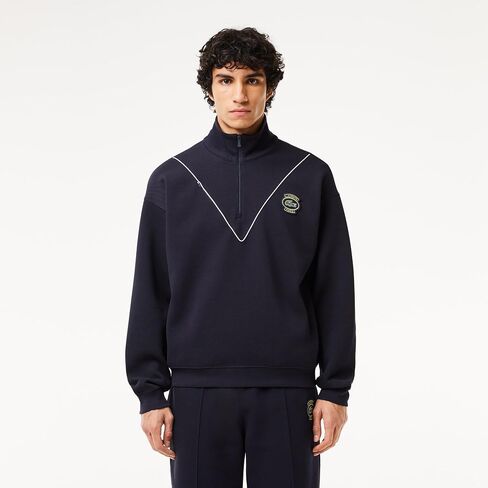 Lacoste Men's Loose Fit High Neck Half Zip Sweatshirt in Saudi Arabia