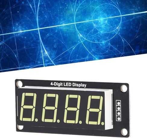 4 قطع Tm1637 وحدات القطاع الرقمي 4 أرقام 7 قطاعات LED شاشة ديجيتال 0.56 بوصة لوحة واضحة محرك رقاقة أنبوب ساعة عرض مناسبة للمنزل (أبيض (MRA172C)) in Kuwait