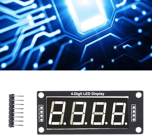 4 قطع Tm1637 وحدات القطاع الرقمي 4 أرقام 7 قطاعات LED شاشة ديجيتال 0.56 بوصة لوحة واضحة محرك رقاقة أنبوب ساعة عرض مناسبة للمنزل (أبيض (MRA172C)) in Kuwait