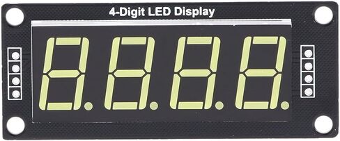 4 قطع Tm1637 وحدات القطاع الرقمي 4 أرقام 7 قطاعات LED شاشة ديجيتال 0.56 بوصة لوحة واضحة محرك رقاقة أنبوب ساعة عرض مناسبة للمنزل (أبيض (MRA172C)) in Kuwait