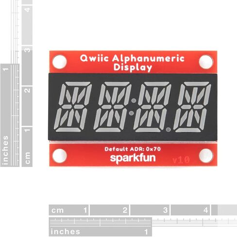 شاشة عرض أبجدية رقمية SparkFun Qwiic - أخضر - شاشة عرض أبجدية رقمية مكونة من 14 قطعة لا تتطلب لحام، 128 نمطًا، الحد الأقصى لأرقام شرائح العرض، 2X نقاط تثبيت على الحائط in Saudi Arabia