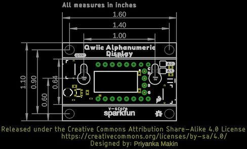 شاشة عرض أبجدية رقمية SparkFun Qwiic - أخضر - شاشة عرض أبجدية رقمية مكونة من 14 قطعة لا تتطلب لحام، 128 نمطًا، الحد الأقصى لأرقام شرائح العرض، 2X نقاط تثبيت على الحائط in Saudi Arabia