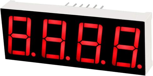 uxcell Common Cathode 12Pin 4 Bit 7 Segment Display 1.98 x 0.75 x 0.31 Inch 0.55" Red LED Display Digital Tube 3pcs in Saudi Arabia