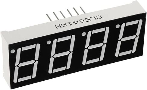 uxcell Common Cathode 12Pin 4 Bit 7 Segment Display 1.98 x 0.75 x 0.31 Inch 0.55" Red LED Display Digital Tube 3pcs in Saudi Arabia