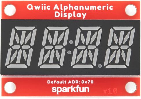 SparkFun Qwiic Alphanumeric Display - Red - 14-Segment Alphanumeric Display No Soldering Required 128 Patterns Maximum Display Segment Numbers 2X Wall mounting Points in Saudi Arabia