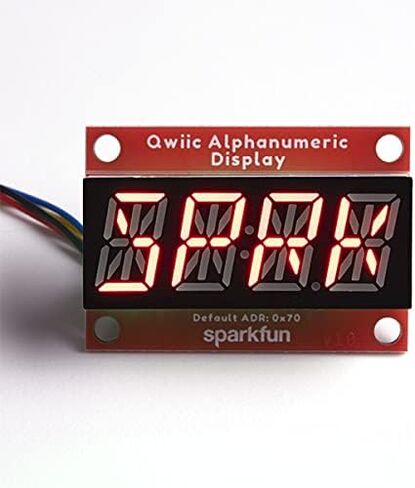 SparkFun Qwiic Alphanumeric Display - Red - 14-Segment Alphanumeric Display No Soldering Required 128 Patterns Maximum Display Segment Numbers 2X Wall mounting Points in Saudi Arabia