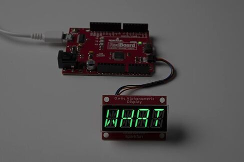 SparkFun Qwiic Alphanumeric Display - Red - 14-Segment Alphanumeric Display No Soldering Required 128 Patterns Maximum Display Segment Numbers 2X Wall mounting Points in Saudi Arabia