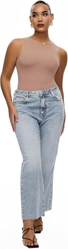 Freehut Sleeveless Bodysuit For Women Double Lined Basic Crew Neck Thong Tops Body Suits in Saudi Arabia