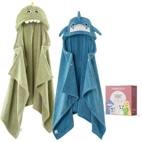 مناشف الأطفال المغطاة بالغطاء المصنوعة من المناشف الصحية-قم بتصريح الأسلوب الصيفي -2 من منشفة حمام الصوف المرجانية الممتازة ذات الحجم الكبير للاستحمام للرضيع لمرض الراحة-هدية رائعة للأطفال حديثي الولادة والأطفال الصغار والأطفال (28 "× 55" ، L x W) in Kuwait