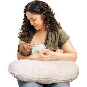 Boppy Nursing Pillow with Luxe Fabric Cover, Moss Quilted, More Supportive Pillow for Breastfeeding & Bottle Feeding, Firmer, Higher, Larger Area Than Original Nursing Pillow w/Premium Fabric Cover in Kuwait