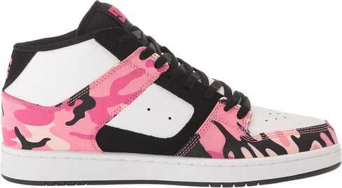 DC Women's Manteca 4 Mid High Top Casual Skate Shoe, Black/Multi, 8.5 in Saudi Arabia
