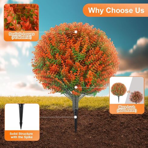 25.6 "أشجار الكرة الاصطناعية ذات الخشب الاصطناعي: 2 شجيرات مزيفة مع ارتفاع شجيرات مقاومة للأشعة فوق الصوتي in Kuwait