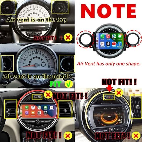 ترقية استريو للسيارة لـ BMW Mini Cooper R56 2007-2014 ، Android 13 Wireless Carplay Stereo شاشة مع Carplay Android Auto ، 9 " in Kuwait
