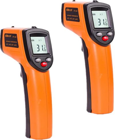 Elitech Infrared Notometer Gun للطهي ، والإصلاحات المنزلية ، ومسدس درجة حرارة الليزر الرقمي غير التلامس مع الإضاءة الخلفية ، والانبعاثات القابلة للتعديل ، -58 ℉ إلى 896 ℉ (-50 ~ 380 درجة مئوية) ، DIT-220 in Kuwait