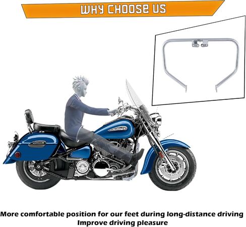 Crash Bar Engine Guard Highway Freeway Bar for Yamaha XV1600 XV1700 XV 1600 XV 1700 RoadStar Wild Star Midnight Silverado Warrior in Saudi Arabia