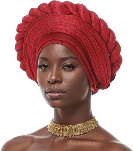 African Women's Headwear Wedding Party Headwear Gele Headties Nigerian Handmade Hats for Women in Saudi Arabia