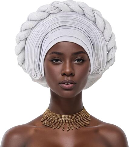 African Women's Headwear Wedding Party Headwear Gele Headties Nigerian Handmade Hats for Women in Saudi Arabia