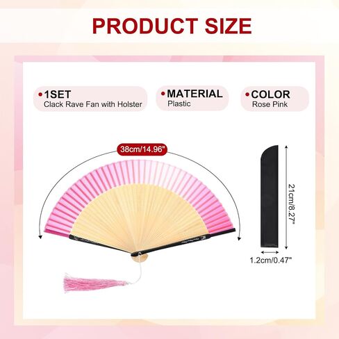 MECCANIXITY Hand Held Silk Bamboo Fans Chinese Vintage Style Silk Folding Fan Folding Fan for Women Dance Music Festival Wedding Party, Light Purple in Saudi Arabia