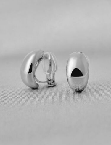 FAN&LOUIS Gold Clip On Earrings,14K Gold Plated Chunky Gold Small Huggie Hoops Clip-On Earrings for Women Trendy Non-Pierced Ears Lightweight Teen 2025 in Kuwait