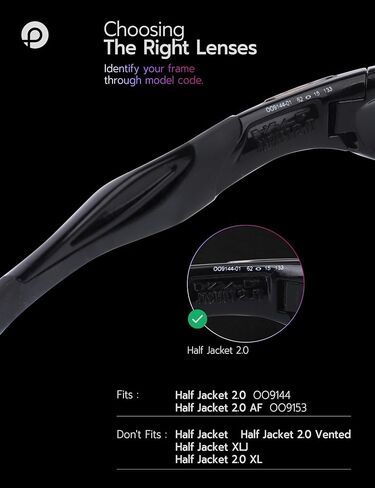 Replacement Lenses & Rubber Kits for Oakley Half Jacket 2.0 OO9144 62mm Sunglass in Saudi Arabia