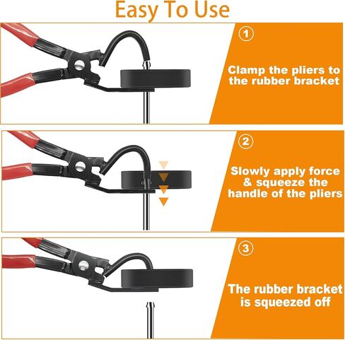 شماعة العادم ودعامة مطاطية كماشة فصل العادم ومجموعة مطاطية لشماعات العادم ذات 4 فتحات، أداة إزالة شماعات العادم العالمية in Kuwait