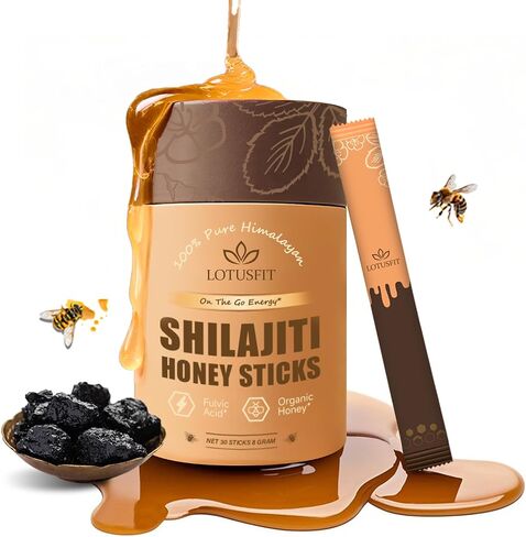 Shilajit Gummies | Pure Himalayan Shilajit Gummies Gold | Ashwagandha, Gokshura | Fulvic Acid & 85+ Trace Minerals for Men, Women | Non-GMO | Lab Tested | No Added Sugar I 60 Gummy in Saudi Arabia
