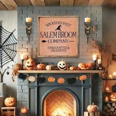 Candle Sconces Gothic Wall Décor Set of 2 - Black Metal Wall Candle Holders for Pillar - Rustic Wall Mounted Candle Sconce for Living Room Bathroom Dining Room in Saudi Arabia