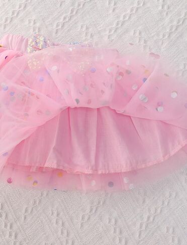 Imekis Toddler Birthday Girl Girl Outfit Shirt Ruffle Tutu Skirt Ears Clips Hair Clips st Cake Smash Photo Photo 1-6t in Kuwait