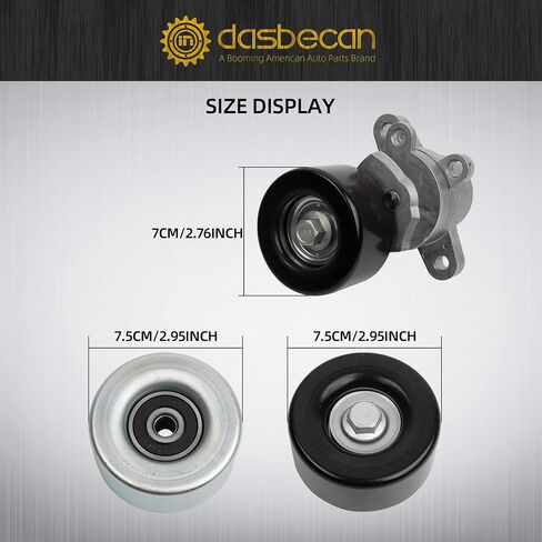 Dasbecan 39155 Drive Belt Tensioner +7PK1705 Serpentine Belt+ Idler Pulley Compatible with Nissan Maxima Murano 2007-2014 (3.5L V6 Only) in Kuwait