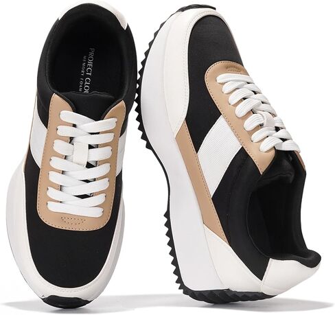 Project Cloud Womens Sneakers - Memory Foam Insole and Lightweight Spring Shoes - Non-Slip Lace Up Trendy Shoes - Fashion Sneakers for Women 2025 in Kuwait
