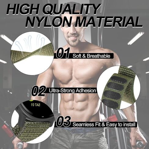 Laband Hook and Loop Nylon Compatible with Whoop Bicep Band 5.0 Peak/5.0 One/4.0/3.0, 22mm Quick Release Ankle/Arm Band with Screen Protector Case Cover, Adjustable Sport Replacement for Women Men in Kuwait