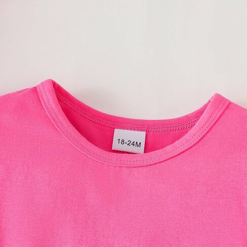 YALLET 3Pcs Toddler Girl Clothes Solid Color Long Sleeves Ruffle Top+Floral Pants+Headband 1-6 Years Fall/Winter Outfits Set in Kuwait