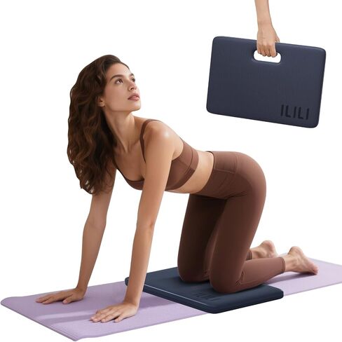 ILILI Yoga Knee Pad Foldable, TPE Soft Cushion 1inch for Knee Push-ups, Plank Support Pad, Elbow/Knee Support Folding Pad, Portable and Lightweight for Yoga Pilates, Fitness Exercise, Outdoor in Saudi Arabia