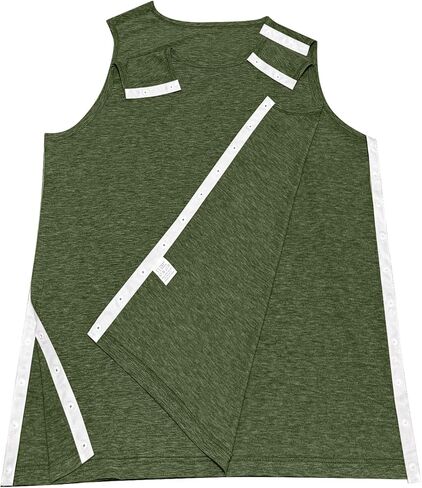 Shoulder & Side Full Snap-Access Tank Tops，Post Surgery Shirts Shoulder Arm Broken Breast Recovery Tank Tops - Unisex Sizing in Kuwait