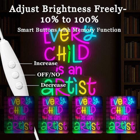 كتاب جيد مزاج جيد علامات نيون لديكور الجدار - USB مدعومة وقابلة للضايق الكتب النيون ضوء الفصول الدراسية ، المكتبة ، ركن القراءة ، غرفة الأطفال ، ديكور المكتبة المنزلية المثالية in Kuwait