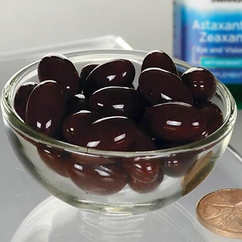Swanson Astaxanthin & Zeaxanthin Eye Vision Brain Skin Health Antioxidant Support Supplement (Astaxanthin 4 mg & OmniXan Zeaxanthin 4 mg) 60 Softgels Sgels in Saudi Arabia