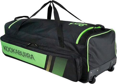 Kookaburra 4500 Wheelie Cricket Bag - Black/Neon Green in Saudi Arabia