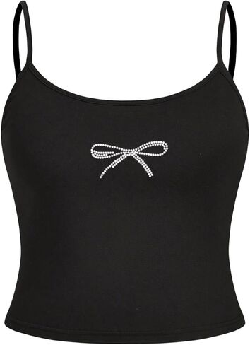 GORGLITTER Girl's Allover Camo Print Cami Top Sleeveless Adjustable Strap Slim Camisole in Saudi Arabia