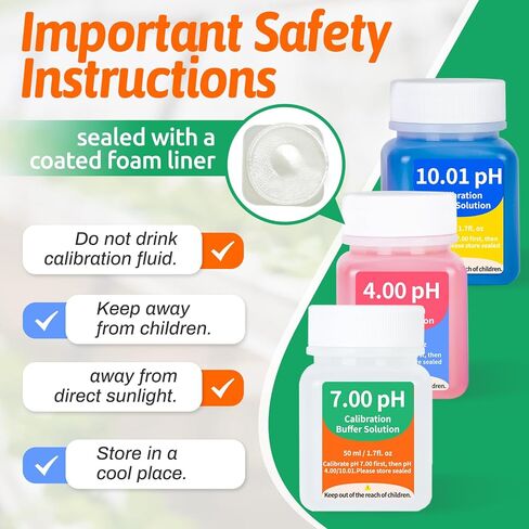 56.2 mS/cm Calibration Solution Kit, 4-Pack 35.0ppt Conductivity Standard Calibration Solution 50 ml for Aquarium Salinity Tester, Pool Salt Tester, Hydroponics EC PPM Meter in Kuwait