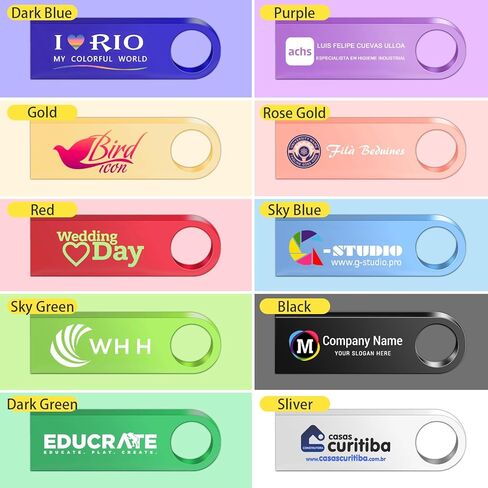 محرك أقراص فلاش USB المعدني المخصص ، محركات الإبهام المصغرة 4 جيجابايت ، محفوظة شعارك للمكتب/المدرسة/الشركة الإعلانات/التصوير الفوتوغرافي - تخصيص النص والشعار الحصري in Kuwait