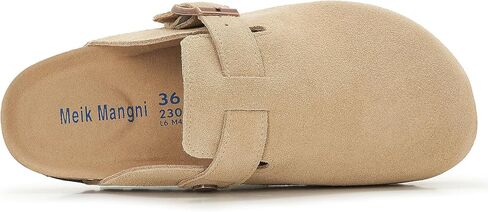 Womens Clogs Soft Leather Mules Cork Footbed Sandals Non-Slip Comfort Potato Shoes in Kuwait