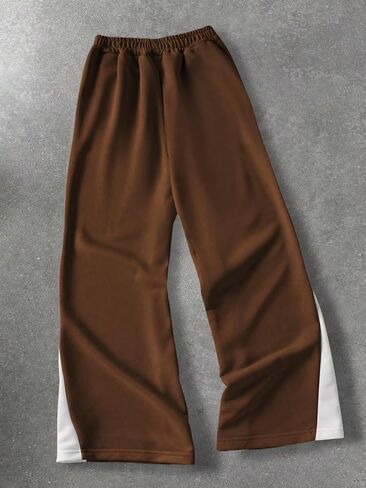 Boy's Y2K Wide Leg Baggy Pants Vintage Trendy Sweat Pants Elastic Waist Street Sweatpants with Pockets in Saudi Arabia