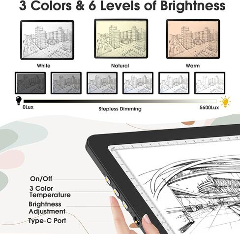 A3 LED Light Pad for Diamond Painting, iVAOOZE 8000+ Lux Adjustable Brightness Tracing Light Box with Stand & UL Adapter, Ultra-Thin Light Board for Weeding Vinyl, Drawing, Animation, Sketching… in Saudi Arabia