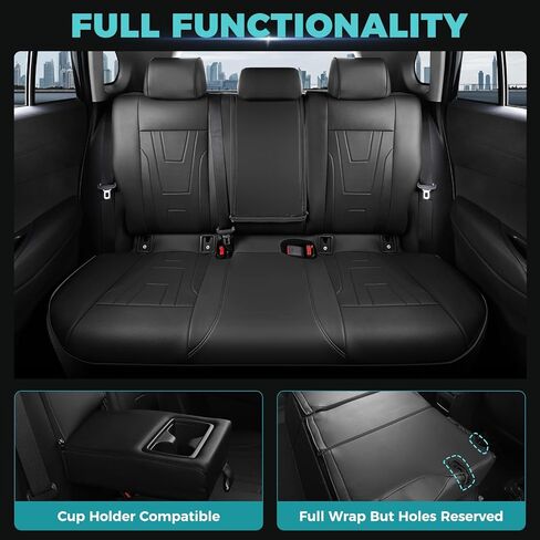for Toyota Corolla Cross Seat Covers L LE XLE 2021 2022 2023 2024 2025, Custom Car Seat Covers Full Set, Luxury Leather Seat Covers for SUV, Waterproof Car Seat Cover, Black Not for Hybrid in Kuwait