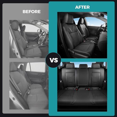 for Toyota Corolla Cross Seat Covers L LE XLE 2021 2022 2023 2024 2025, Custom Car Seat Covers Full Set, Luxury Leather Seat Covers for SUV, Waterproof Car Seat Cover, Black Not for Hybrid in Kuwait
