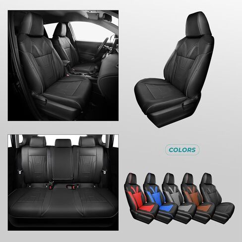 for Toyota Corolla Cross Seat Covers L LE XLE 2021 2022 2023 2024 2025, Custom Car Seat Covers Full Set, Luxury Leather Seat Covers for SUV, Waterproof Car Seat Cover, Black Not for Hybrid in Kuwait