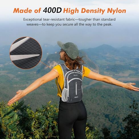 Seektop Small Hiking Backpack 12L to 15L Expandable Travel Packable Waterproof Daypack Lightweight Hiking Bag for Women Men in Kuwait