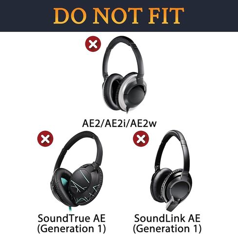 وسائد وسادات الأذن بديلة لـ Soulwit لـ Bose On-Ear 2 (OE2 & OE2i)/ سماعات الصوت/ المقطوعة الصوتية في الأذن ، وأسماء الأذن مع رغوة عزل الضوضاء عالية الكثافة-أسود كامل in Kuwait